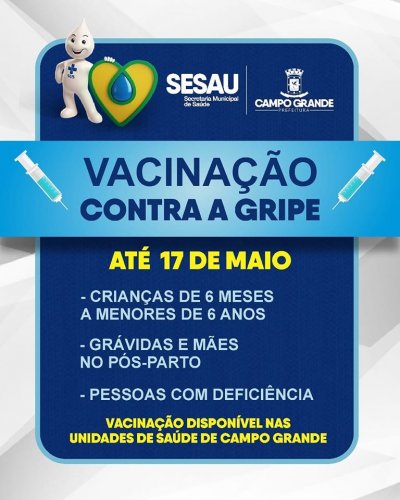 Vacinao disponvel nas unidades de Sade de Campo Grande