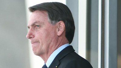 O presidente Jair Bolsonaro na rampa do Palcio do Planalto, em Braslia Imagem: Edu Andrade/Fatopress/Estado Contedo