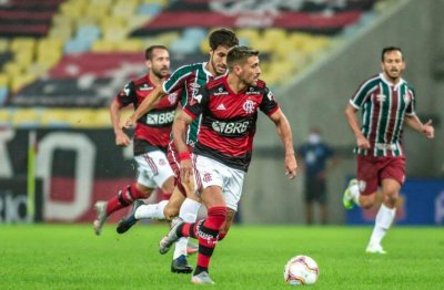 Lance da partida decisiva desta noite. (Foto: Alexandre Vidal/Flamengo/ReproduoGazetaEsportiva)