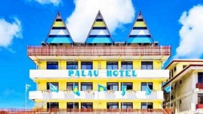 Palau Hotel  o mais antigo de Palau; a ilha est com as fronteiras fechadas desde maro para evitar a disseminao da covid-19 Imagem: Palau Hotel