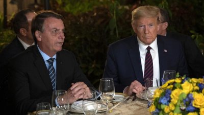 Os presidentes Bolsonaro e Donald Trump
